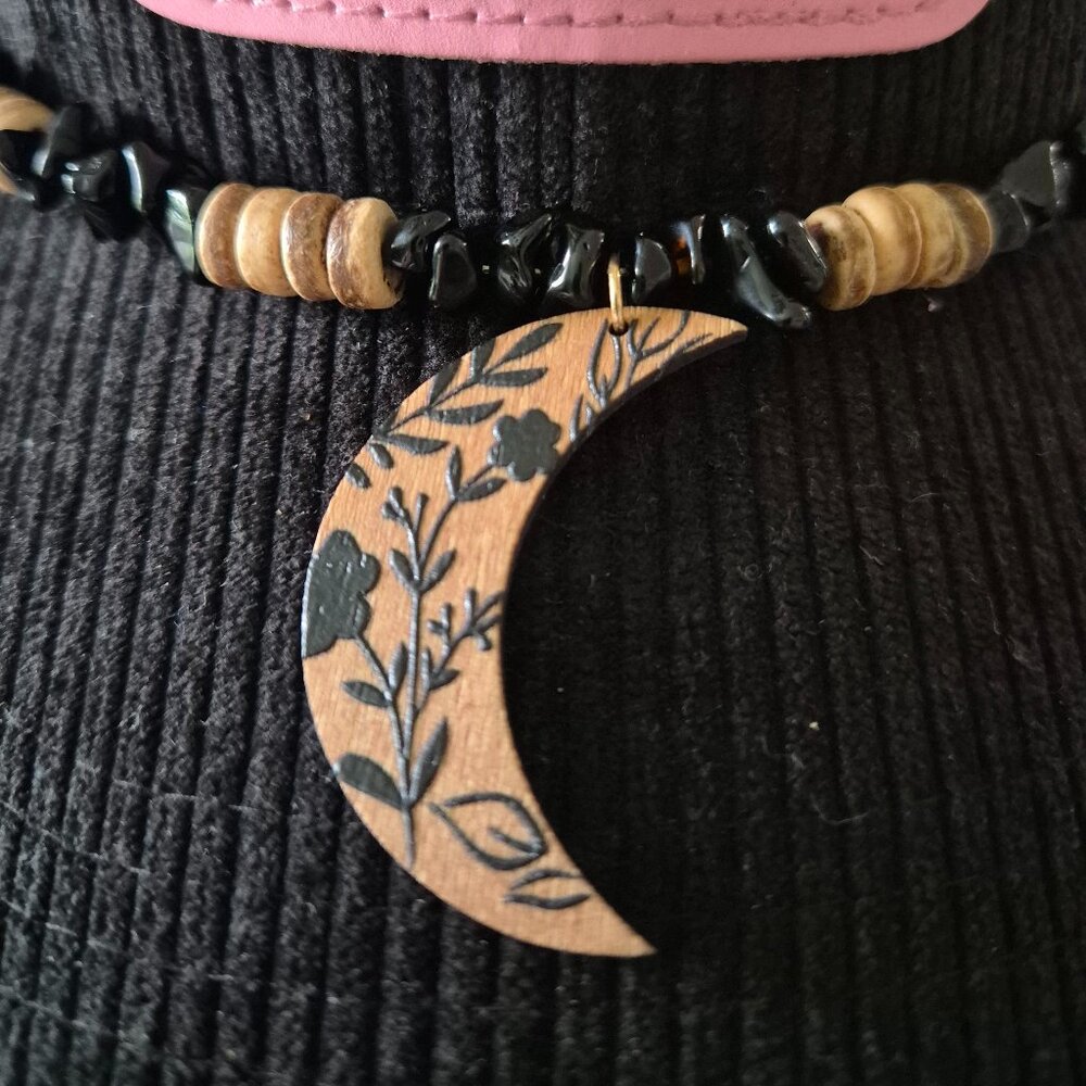 Crescent Moon Hat Band – Boho Western Beaded Accessory